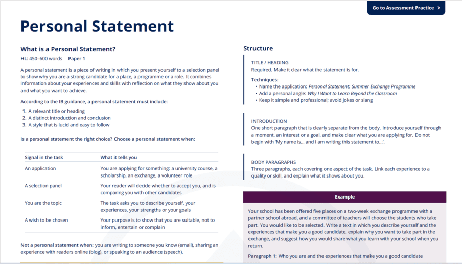 Personal Statement